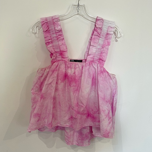 Zara Tie Dye Poplin Top - Picture 6 of 6